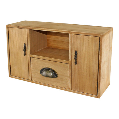 Small Wooden Cabinet with Cupboards, Drawer and Shelf-3