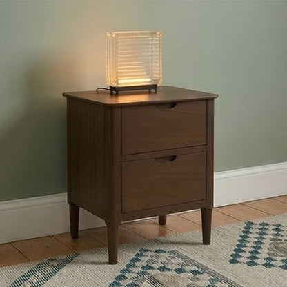 Norway Dark Walnut Wooden Bedside Table