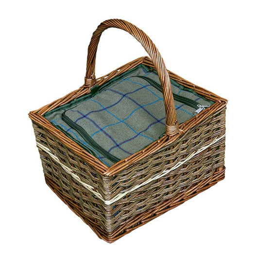 Yorkshire Wicker Picnic Basket with Fitted Cooler-0