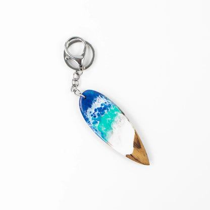 Blue Resin Surfboard Keyring