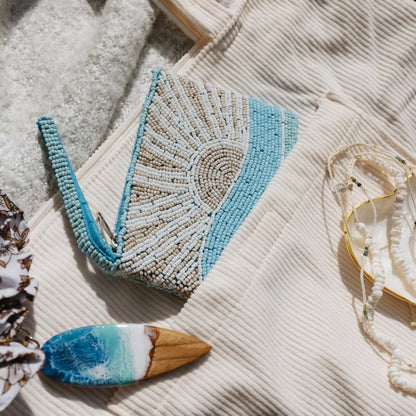 Blue Resin Surfboard Keyring