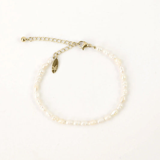 Pearl and Gold Bracelet Set
