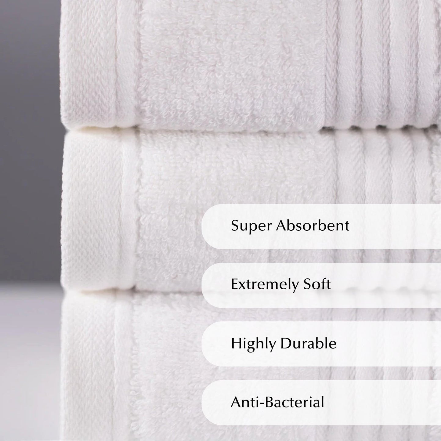 Luxury Bamboo Towel in White