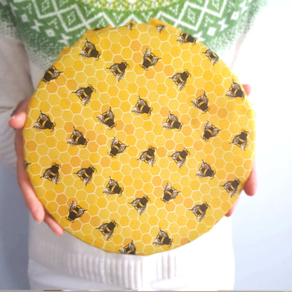 Set of 3 Handmade Beeswax Wraps | Bee Happy