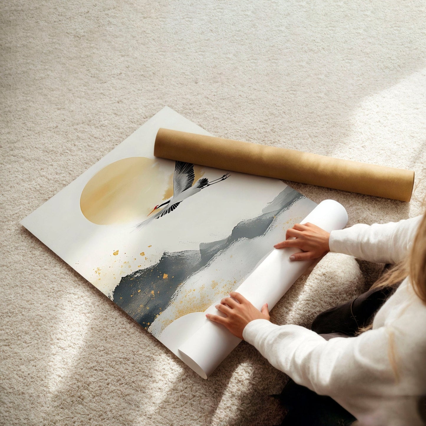 Art For Huge Wall | Set of 3 Asian Inspired Wall art Prints