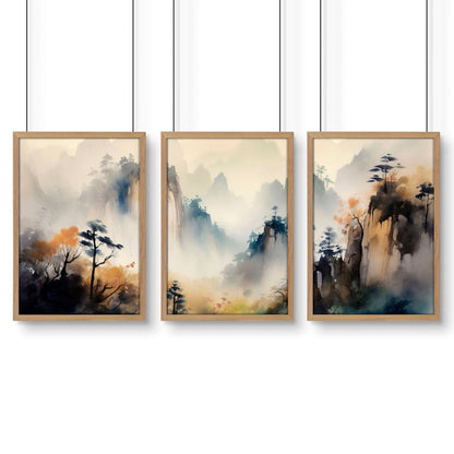 Art For Walls | Set of 3 Asian Inspired Wall art Prints