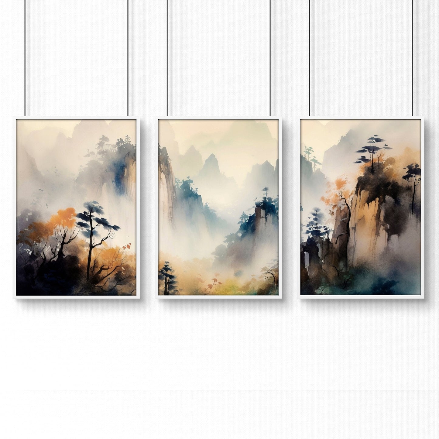 Art For Walls | Set of 3 Asian Inspired Wall art Prints