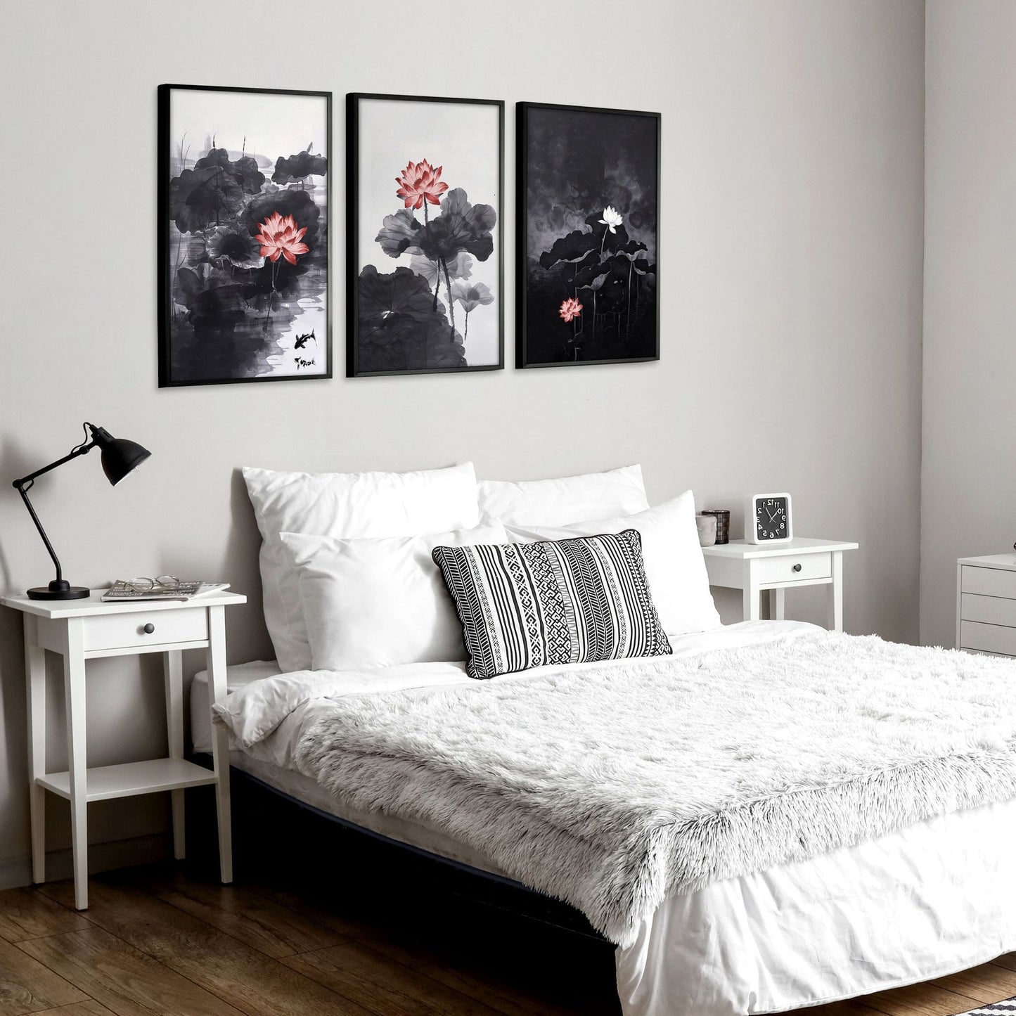 Art Modern Prints | Set of 3 Asian Inspired Wall art Prints