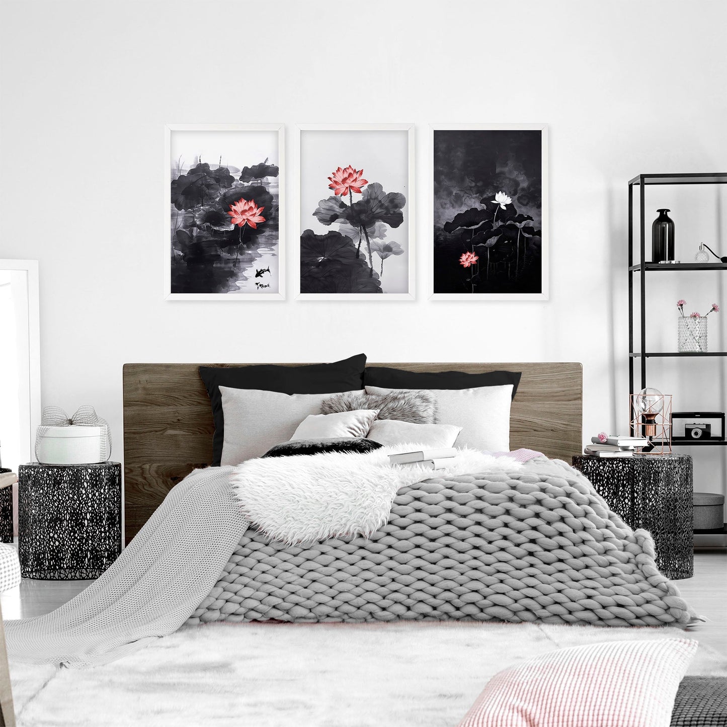 Art Modern Prints | Set of 3 Asian Inspired Wall art Prints