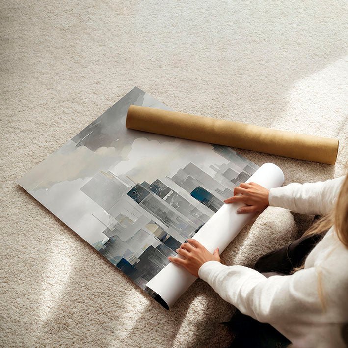 Art Prints Contemporary | Set of 3 Urban Skyscrapers Wall art Prints