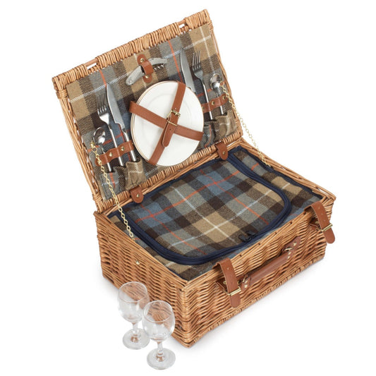 Ravenstor 2 Person Fitted Wicker Picnic Basket-1
