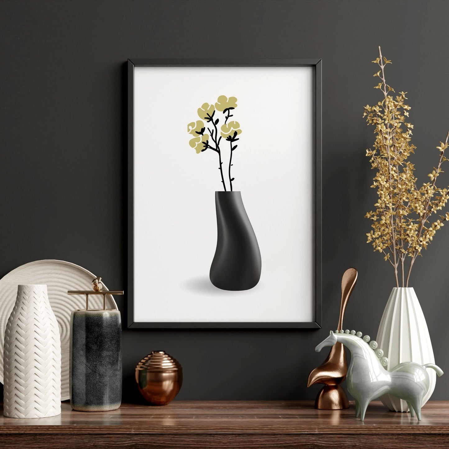 Big Paintings For Living Room | Set of 3 Botanical Wall art Prints