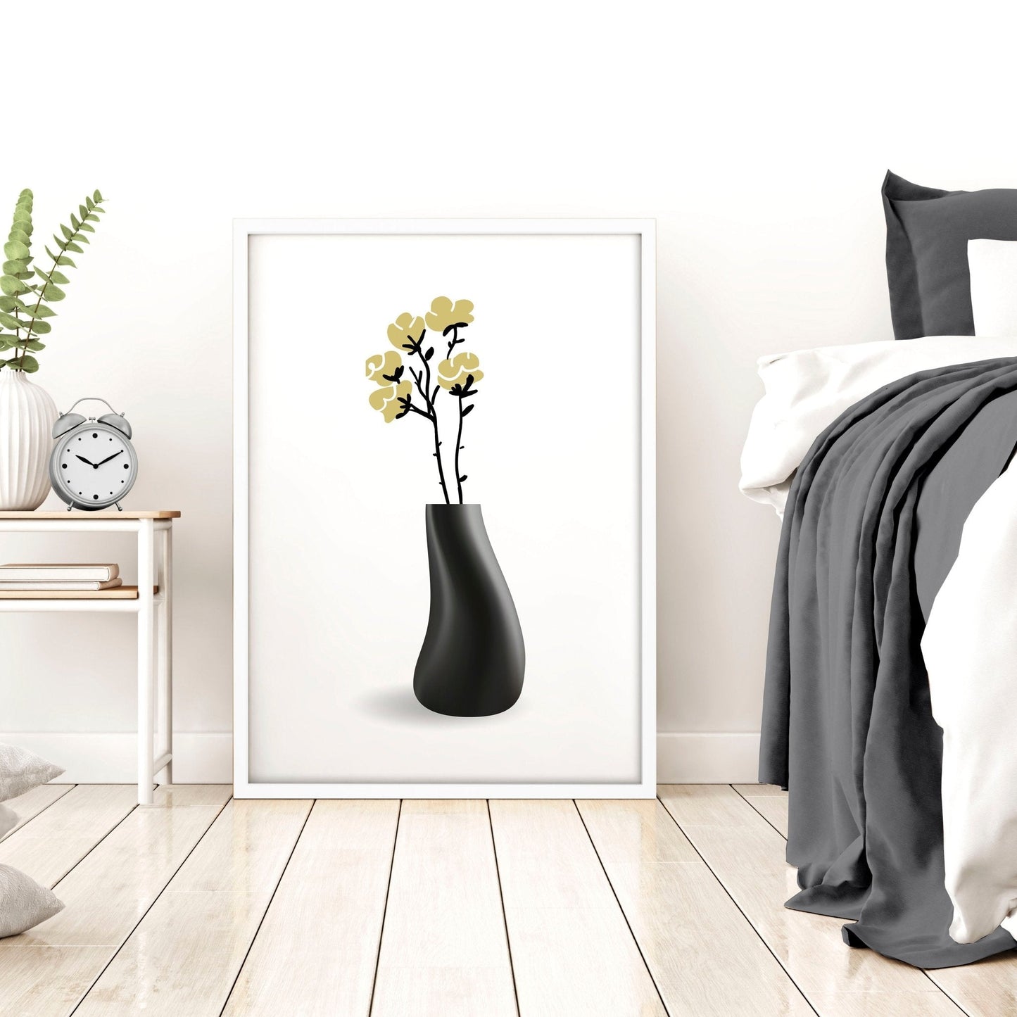 Canvas Framed Wall Art | Set of 3 Botanical Wall art Prints