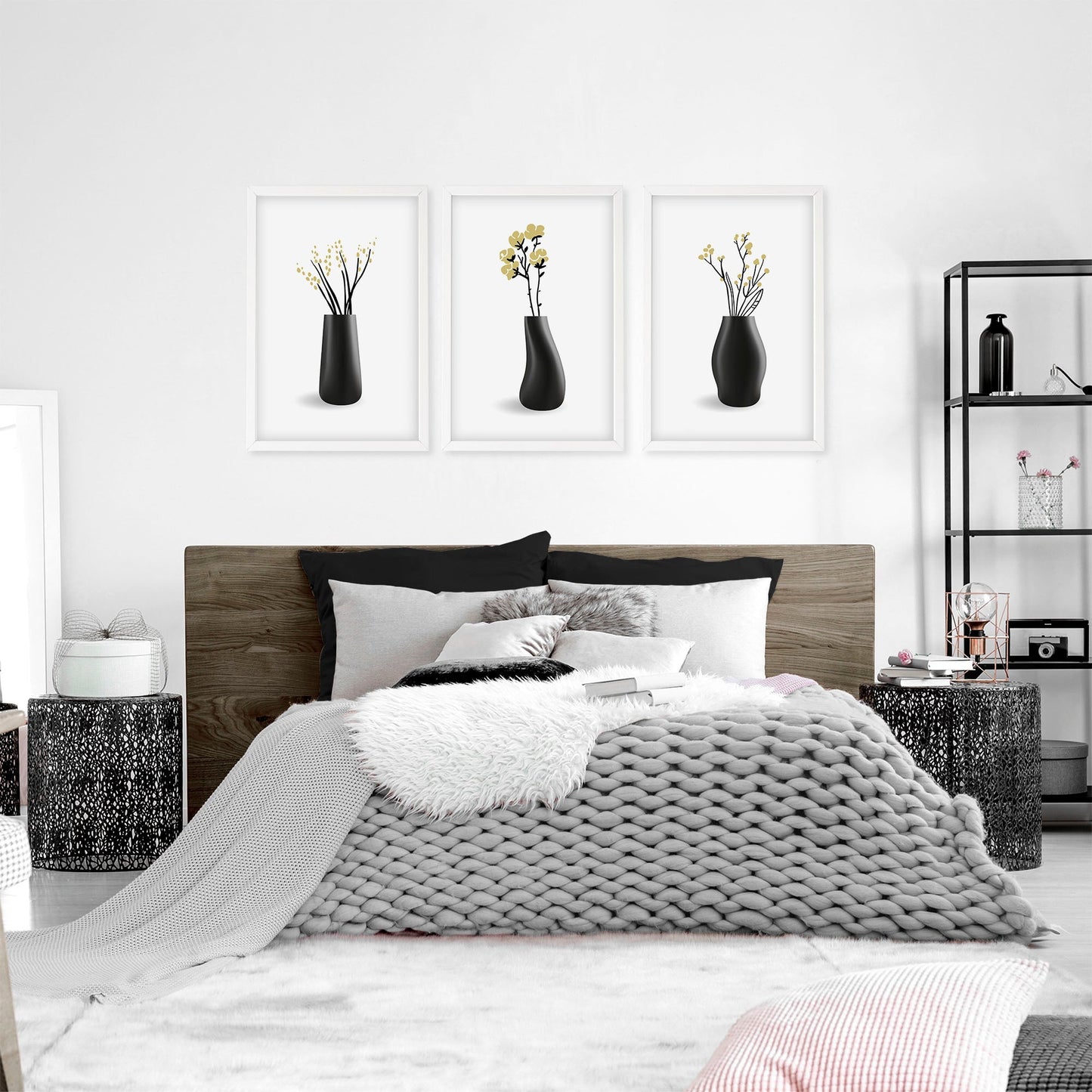 Canvas Framed Wall Art | Set of 3 Botanical Wall art Prints