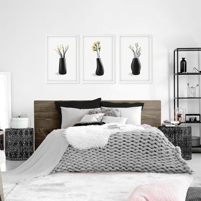 Canvas Framed Wall Art | Set of 3 Botanical Wall art Prints