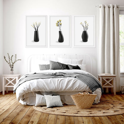 Canvas Framed Wall Art | Set of 3 Botanical Wall art Prints