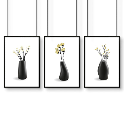 Canvas Framed Wall Art | Set of 3 Botanical Wall art Prints