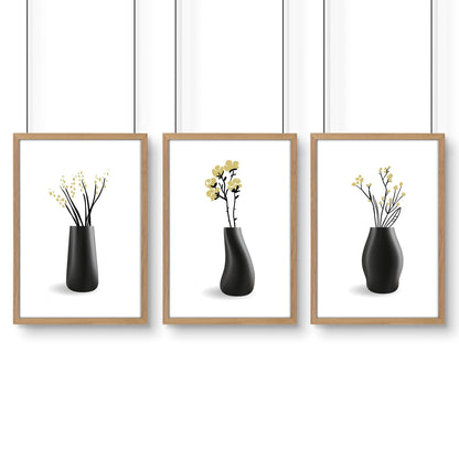 Canvas Framed Wall Art | Set of 3 Botanical Wall art Prints