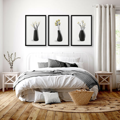 Canvas Framed Wall Art | Set of 3 Botanical Wall art Prints