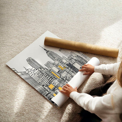 City Prints Wall Art | Set of 2 Urban Skyscrapers Wall art Prints