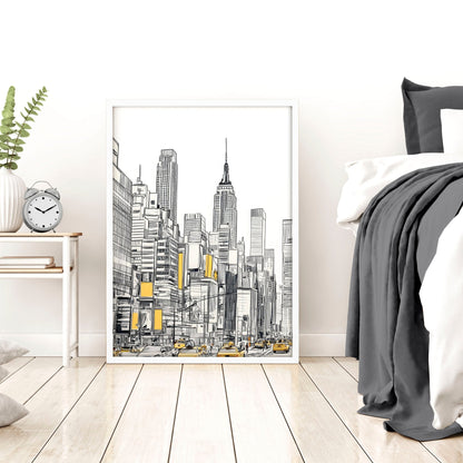 City Prints Wall Art | Set of 2 Urban Skyscrapers Wall art Prints