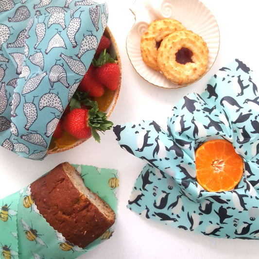 Set of 3 Handmade Beeswax Wraps | Wings