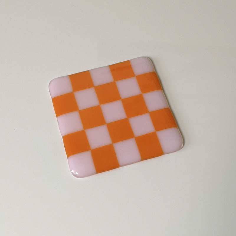 10cm Chequered Dual Coloured Coaster - Bullseye Collection