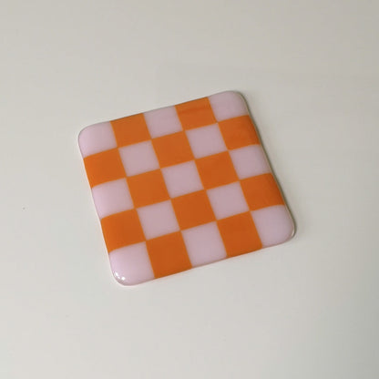 10cm Chequered Dual Coloured Coaster - Bullseye Collection