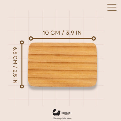 Eco Bath London Beech Wood Ridged Soap Dish