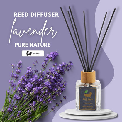 Eco Bath London Reed Diffuser Collection - Luxurious Home Fragrance, Long-Lasting Room Diffusers with Natural Essential Oils, 100ml (3.38 Fl.Oz), Multiple Scents Available