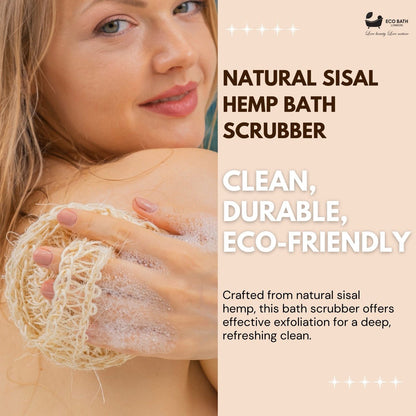 Eco Bath Natural Sisal Hemp Bath Scrubber