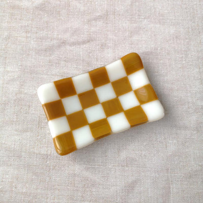 12x7cm Chequered White/Colour Small Tray - Bullseye Collection