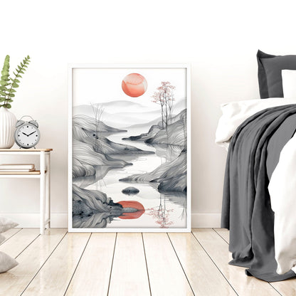 Framed Gallery Wall | Set of 3 Asian Inspired Wall art Prints