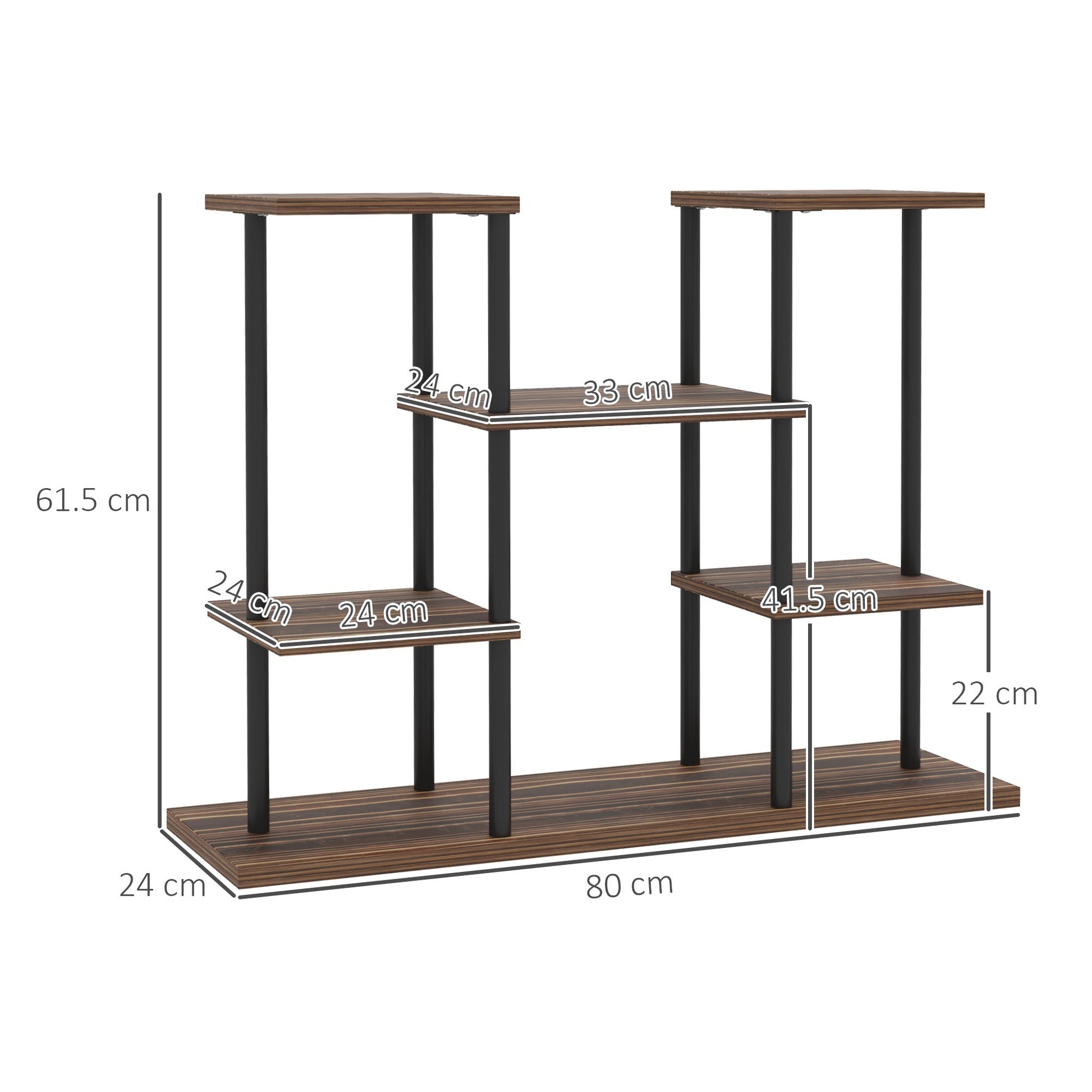 Four-Tier Wooden Shelf Plant Stand-2