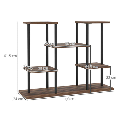 Four-Tier Wooden Shelf Plant Stand-2