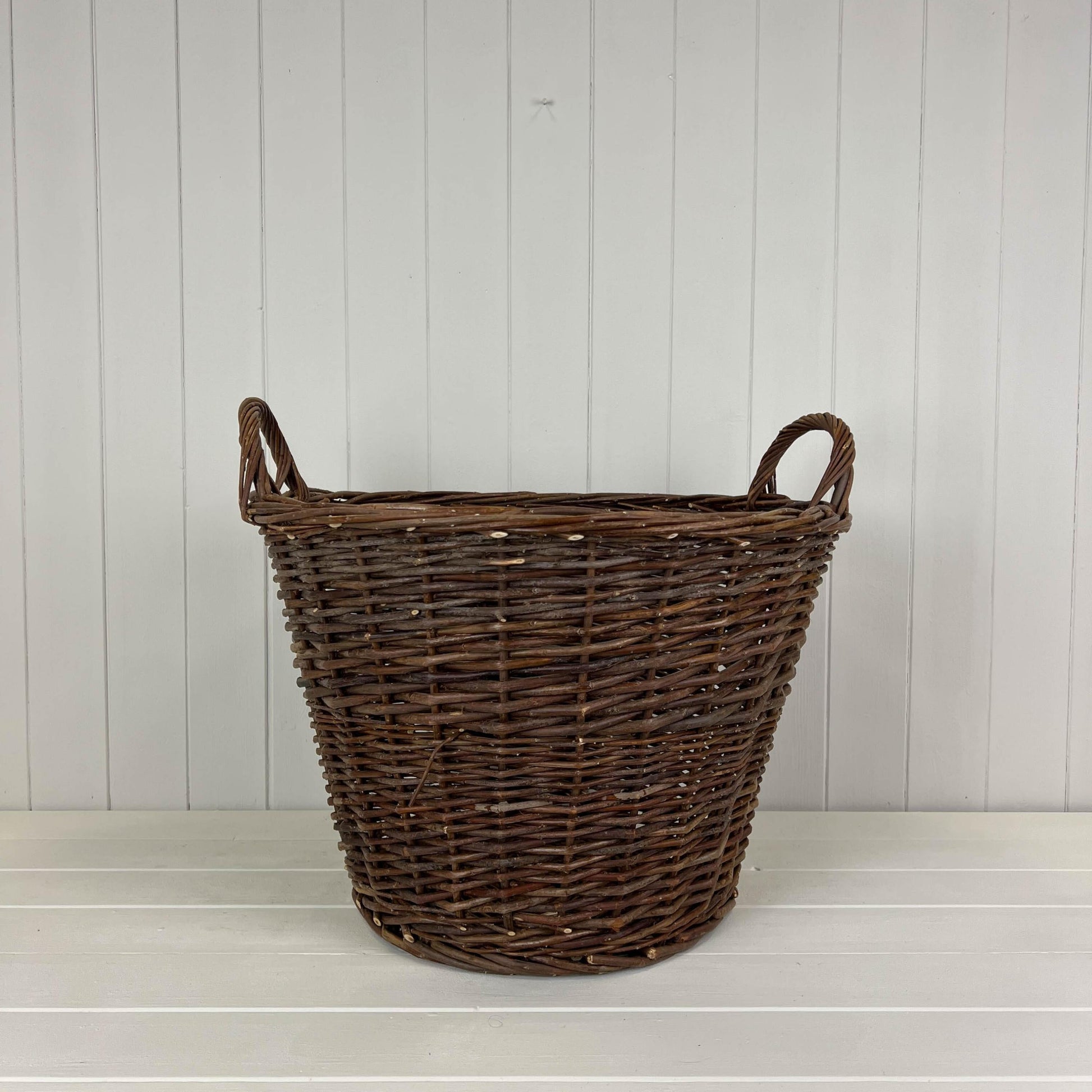 Willow Round Log Basket-0