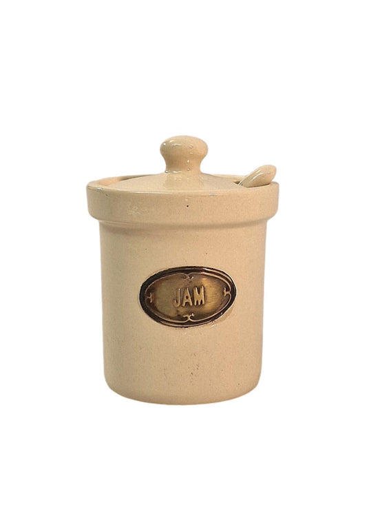 Ceramic Jam Jar with Ceramic Spoon-0