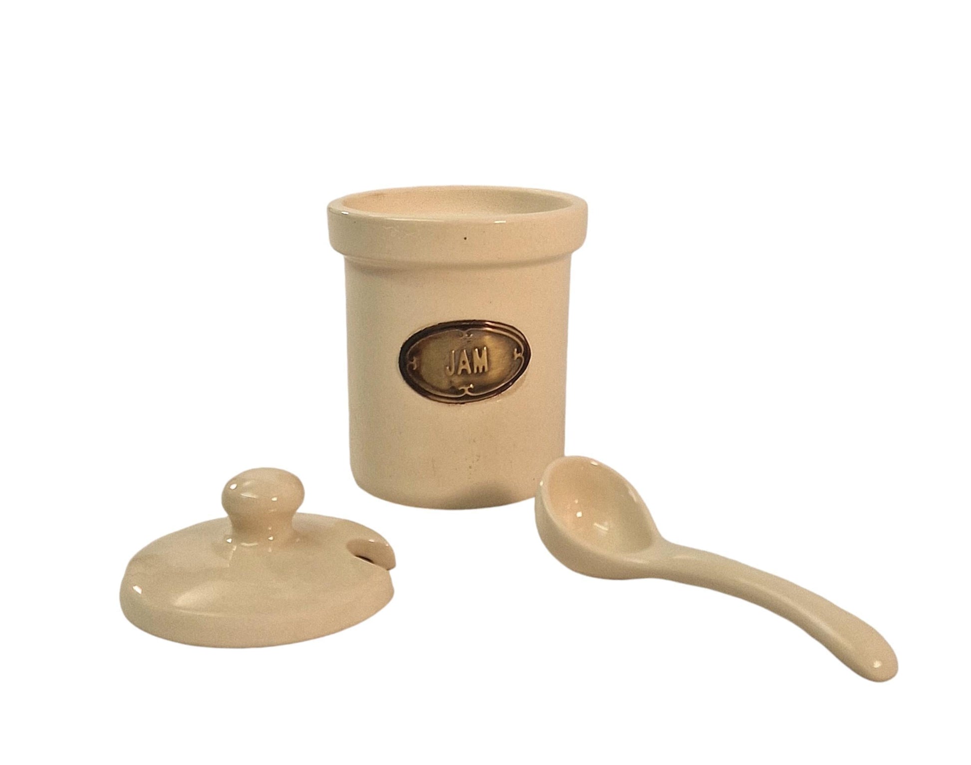 Ceramic Jam Jar with Ceramic Spoon-1
