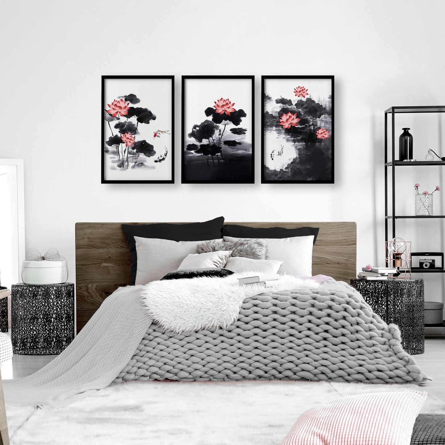 Japandi Decor | Set of 3 Asian Inspired Wall art Prints