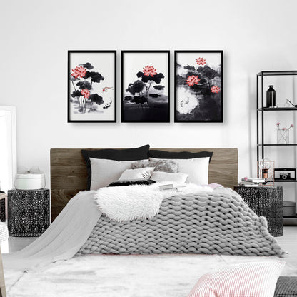 Japandi Decor | Set of 3 Asian Inspired Wall art Prints