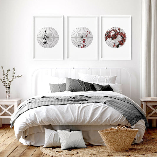 Japanese Traditional Painting | Set of 3 wall art prints