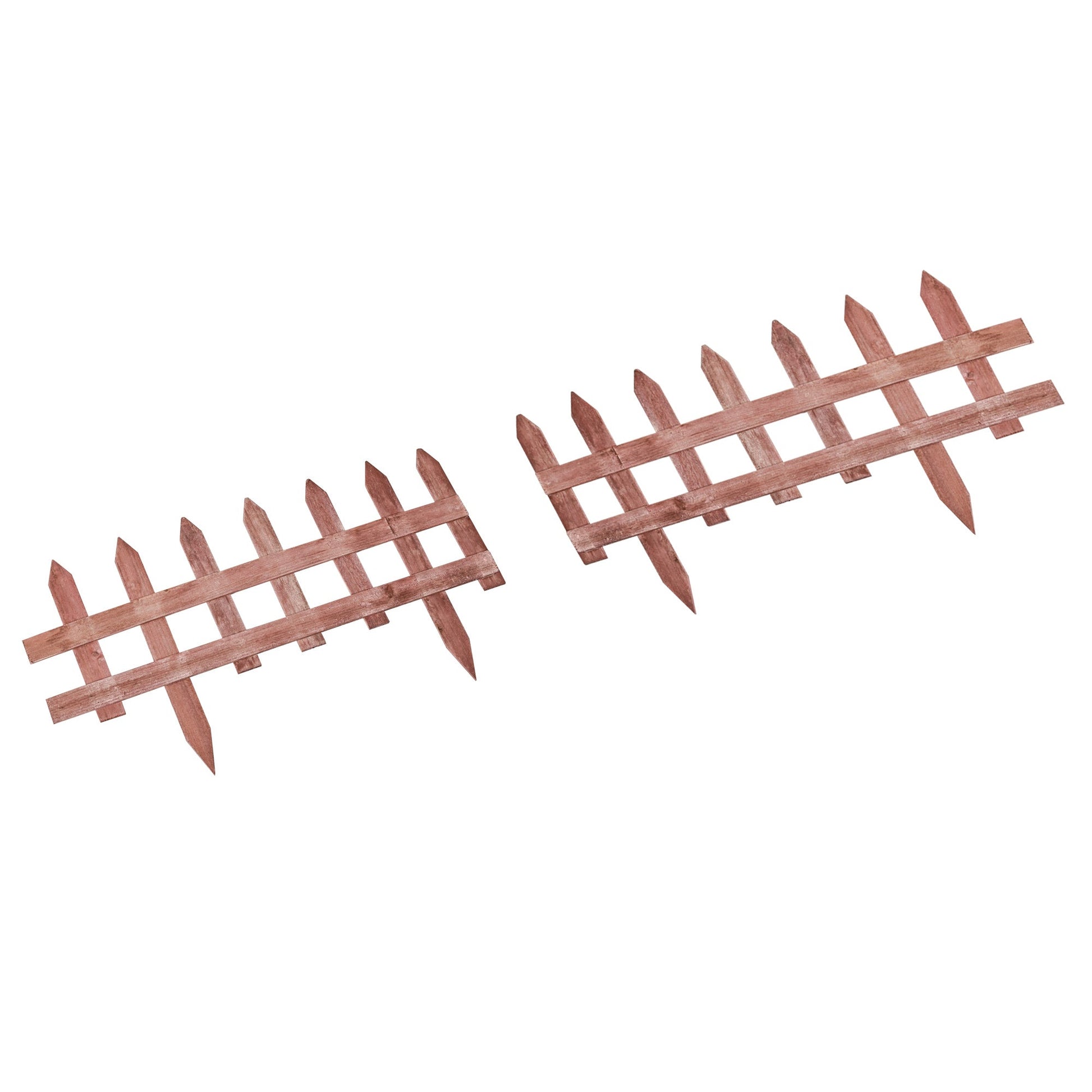 Set of 12 Wooden 60cm Garden Fence Pieces-0