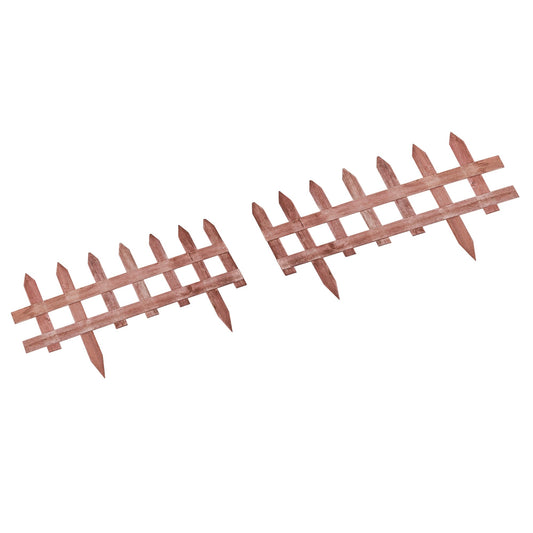 Set of 12 Wooden 60cm Garden Fence Pieces-0