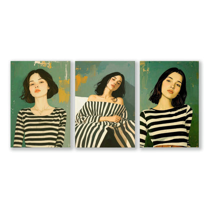 Women Wall Posters For Bedroom | Set of 3 Boho Wall art Prints