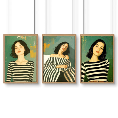 Women Wall Posters For Bedroom | Set of 3 Boho Wall art Prints