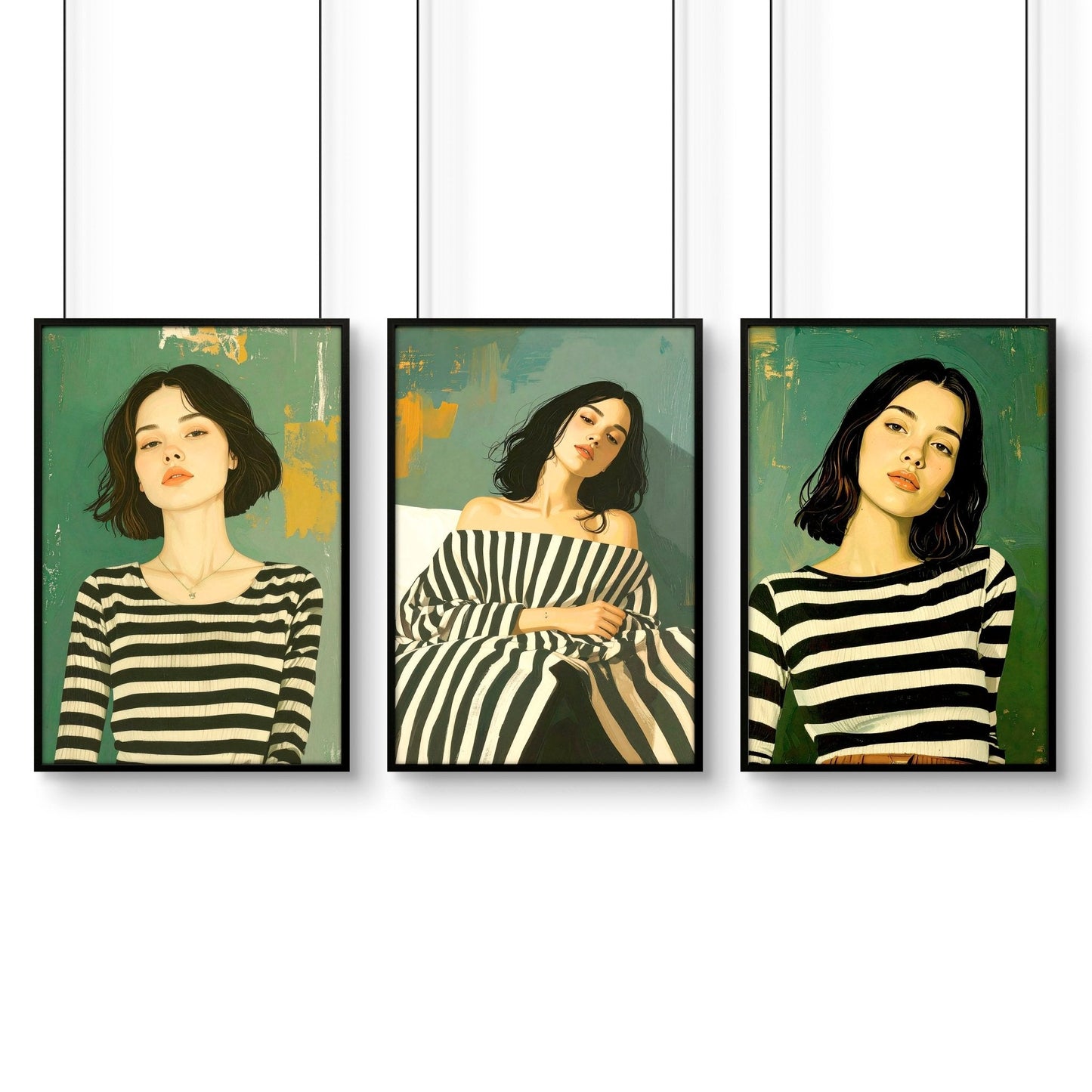 Women Wall Posters For Bedroom | Set of 3 Boho Wall art Prints